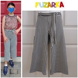 Navy & White Stripe Gauchos